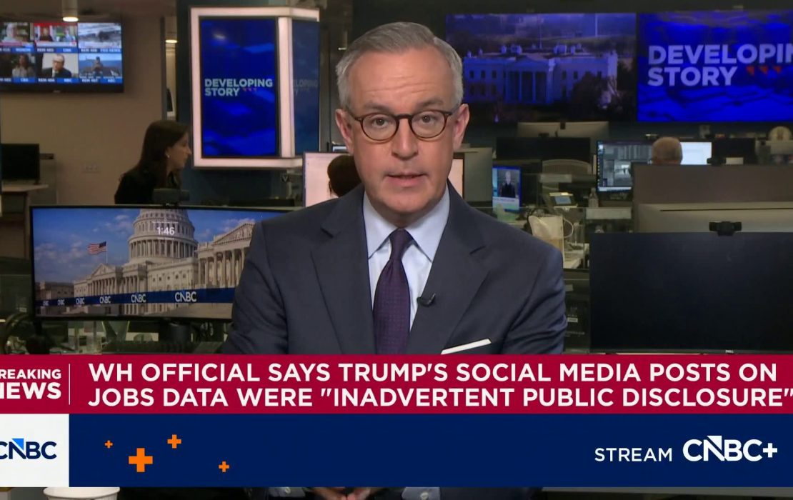 Trump revealed some of Friday’s jobs data early in post the prior day